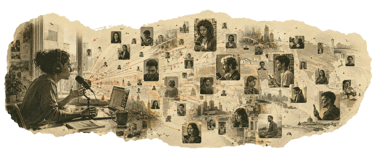 One voice connects with a digital community distributed around the world